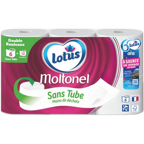 Lotus Papier Toilette Moltonel Sans Tube x6