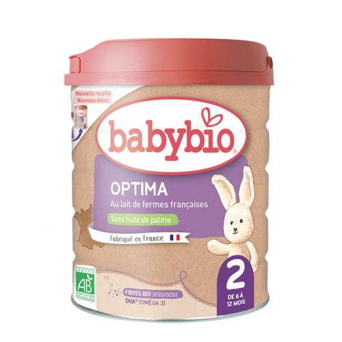 Babybio Lait Optima 2 de 6 à 12 mois 800g