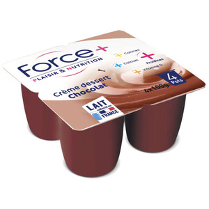 Force + Crème Dessert Chocolat Riche En Protéines 4X100G
