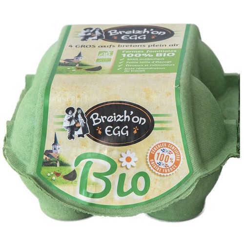 Breizh on egg œufs Bio gros x4