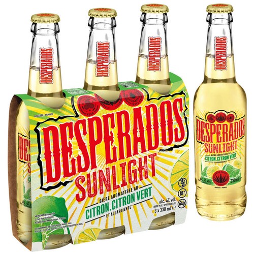 Desperados Sunlight citron & Citron vert 3x33cl