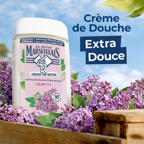 Le Petit Marseillais Crème Douche Extra Douce Lilas Bio 300ml