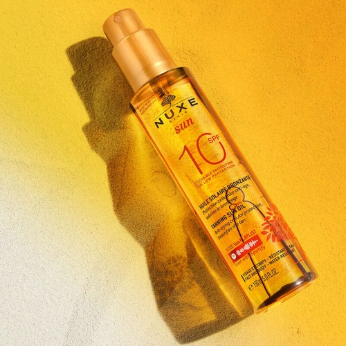 [Para] Nuxe Sun Huile Bronzante Solaire Visage et Corps SPF10 150ml