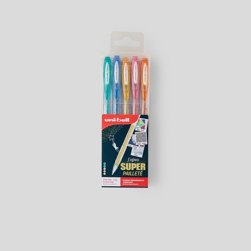 Uni Ball Stylos Paillettes Fun x5