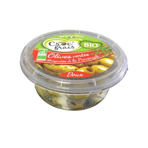 Croc Frais Olives Vertes de Grèce à la Provençale Bio 120g