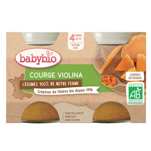 Babybio Petit Pots Courge Violina 2x130g