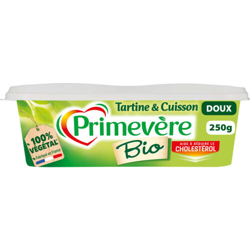 Primevère Margarine Tartine & Cuisson Bio doux 250g