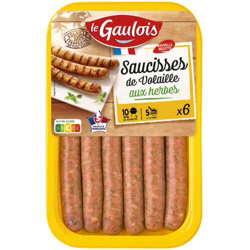 Le Gaulois Saucisses De Volaille Aux Herbes 300G