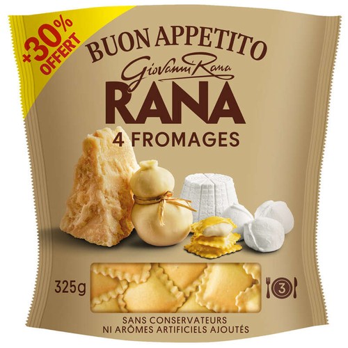 Rana Pâtes fraiches Ravioli 4 Fromages 325g
