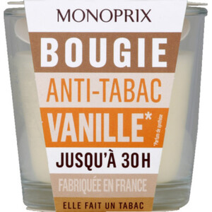 Monoprix bougie anti-tabac vanille 30H