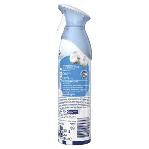 Febreze Désodorisant Aerosol Brume d'Air Pureté de Coton 185ml