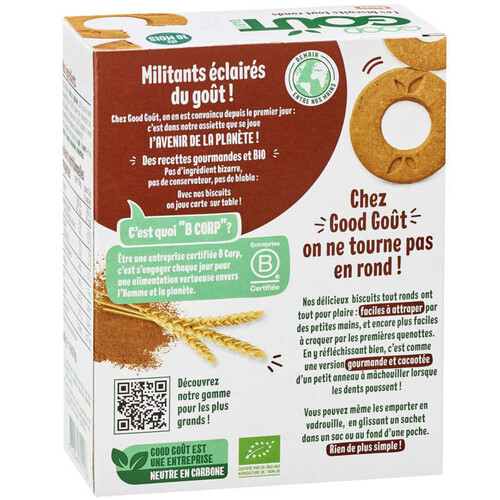 [Par Naturalia] Good Goût Biscuits Tout Ronds Cacao dÞs 10 mois Bio 80g