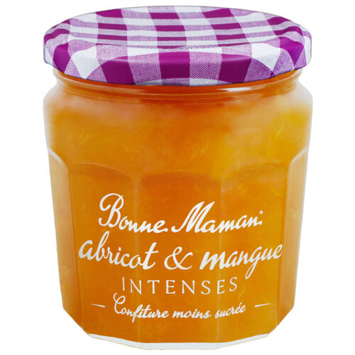 Bonne Maman Confiture Abricot & Mangue, Moins Sucrée 335g