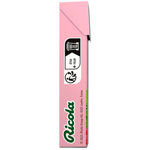 Ricola Plantes des Alpes Suisses sans Sucres Framboise Mélisse 50g