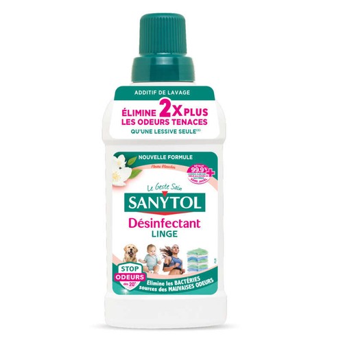 Sanytol Désinfectant Linge Fleurs blanches Stop odeurs 500ml
