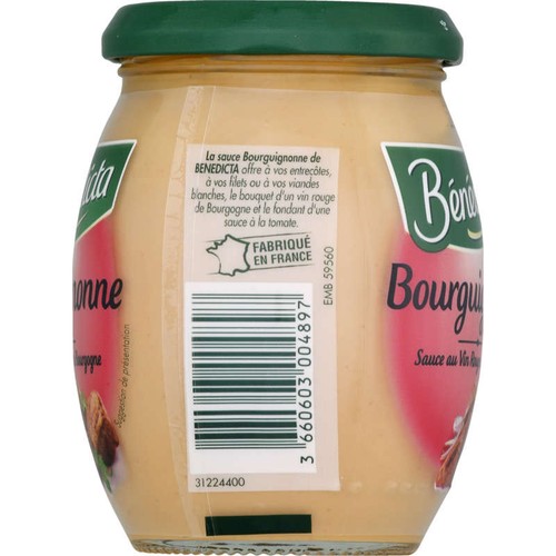Bénédicta Sauce Bourguignonne 270g