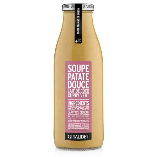 Giraudet Soupe patate Douce Coco Curry Vert 50cl