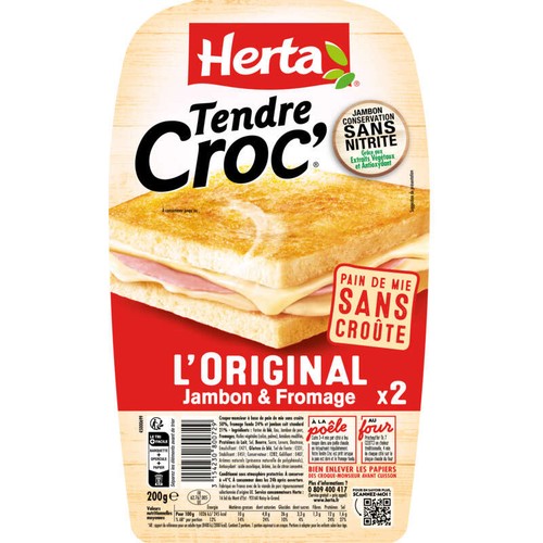 Herta Tendre Croc' L'Original Comté Jambon 200g