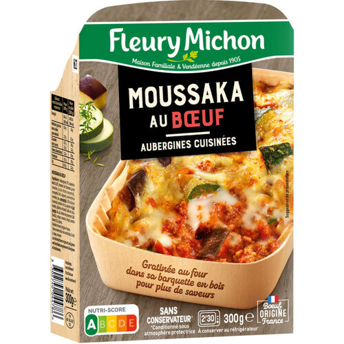 Fleury Michon Moussaka Au Bœuf Et Aubergines 300g