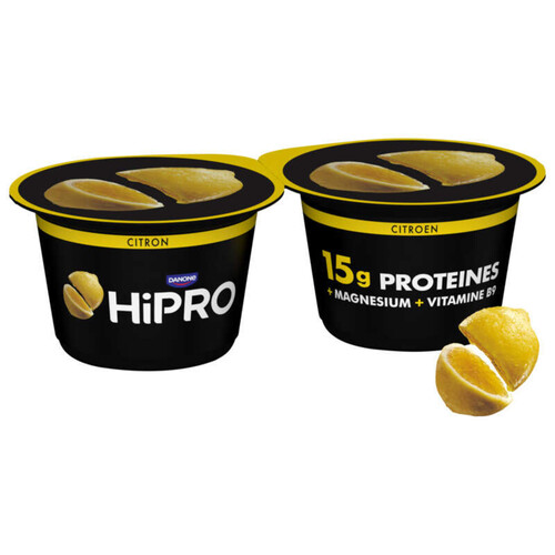 Hipro Yaourt citron protéiné 0%MG 2x160g