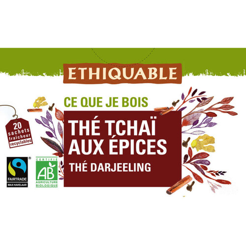 Ethiquable The Tchai Aux Epices Bio 36G