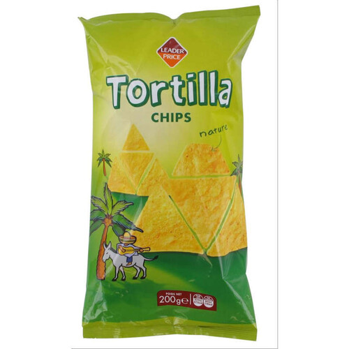 Leader Price Chips Tortillas Natures 200g