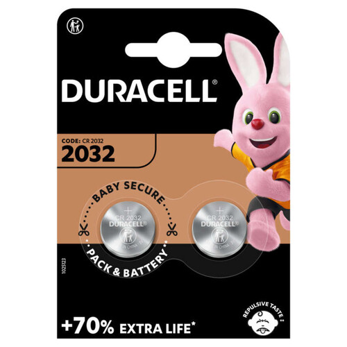 Duracell 2 Piles 2032 Lithium Duralock