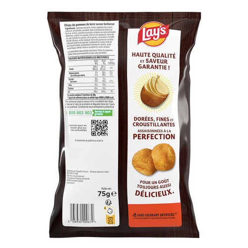 Lay's Chips Saveur Barbecue 75g