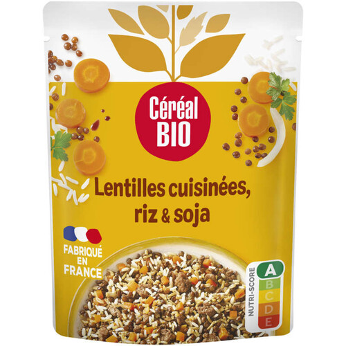Céréal Bio Lentilles, Riz & Soja Sans Viande A Portion 250g