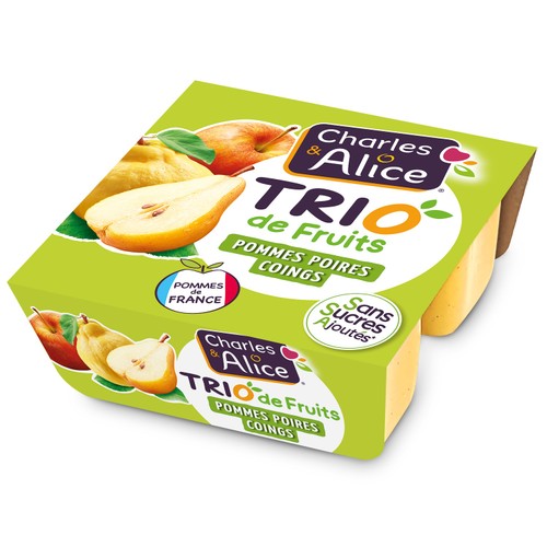 Charles & Alice Compote Pomme Poire Coing 4x100g