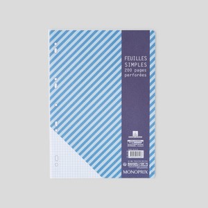 Monoprix Maison 200 Feuilles Simples, A4, Petits Carreaux, 80Gr/M²