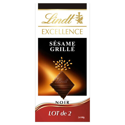 Lindt Excellence sésame grillé noir sesame 2x 100g