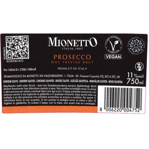 Mionetto Prosecco Avangarde 75cl