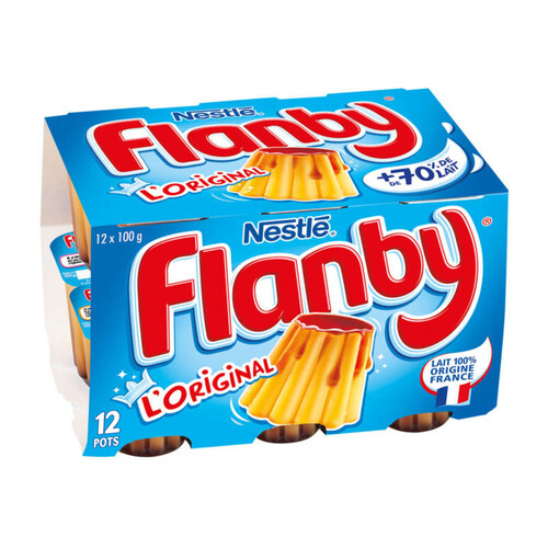 FLANBY Flans vanille caramel 12 x 100g