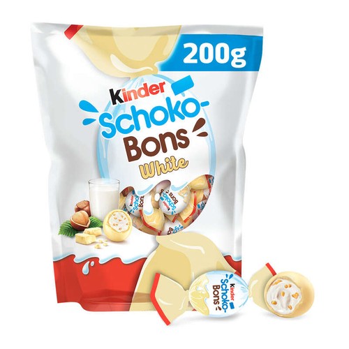 Kinder Schokobons White Chocolat Supérieur Au Lait Fourrés 200g