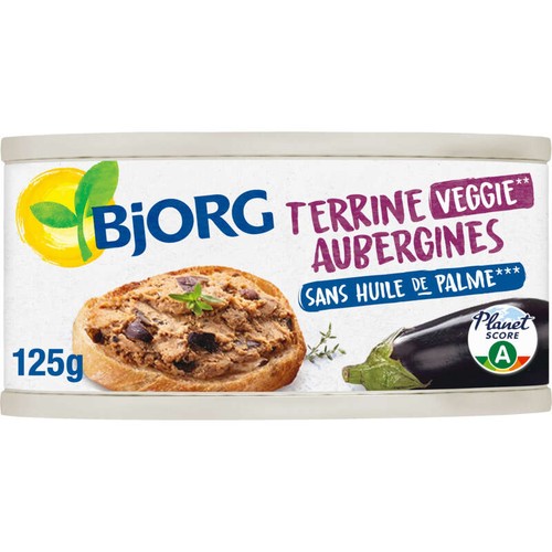 Bjorg Terrine D'Aubergines À Tartiner, Bio 125g