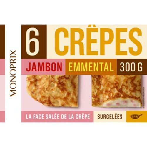 Monoprix Crêpes au Jambon & Emmental x6 300g