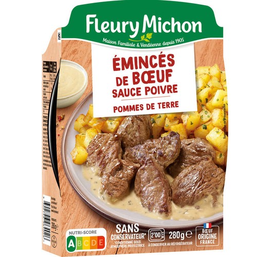 Fleury Michon Émincés de Bœuf Pommes de Terre Sauce Poivre 280g