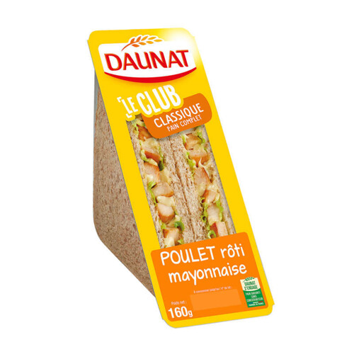 Daunat club classique poulet rôti mayonnaise 160g