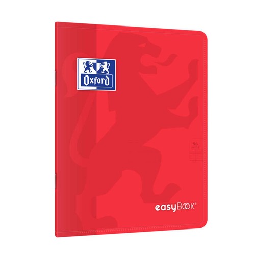Oxford Cahier Easy Book, Couverture Plastique, 17X22Cm, 96 Pages, Grands Carreaux