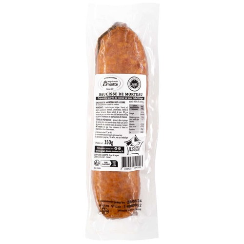 Jean Louis Amiotte saucisse de morteau viande de porc label rouge 350g