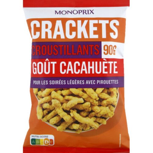 Monoprix Crackets croustillants goût cacahuète 90g