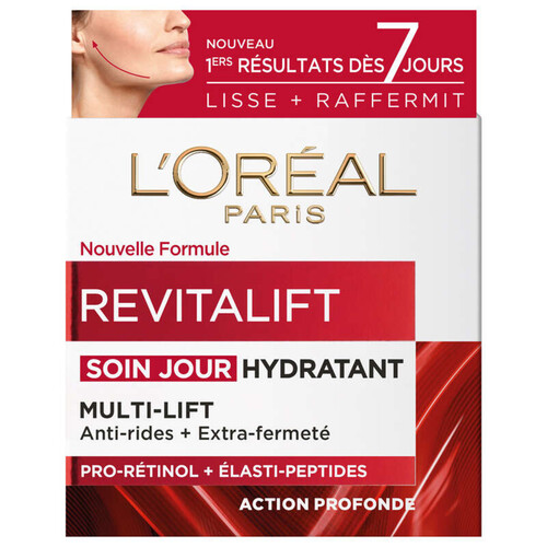 L'Oréal Paris Crème Visage Anti-Rides Hydratant + Fermeté Revitalift 50ml