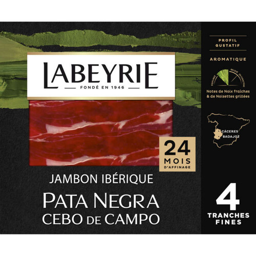 Labeyrie Jambon Pata Negra 24 Mois d'Affinage x4 Tranches Fines