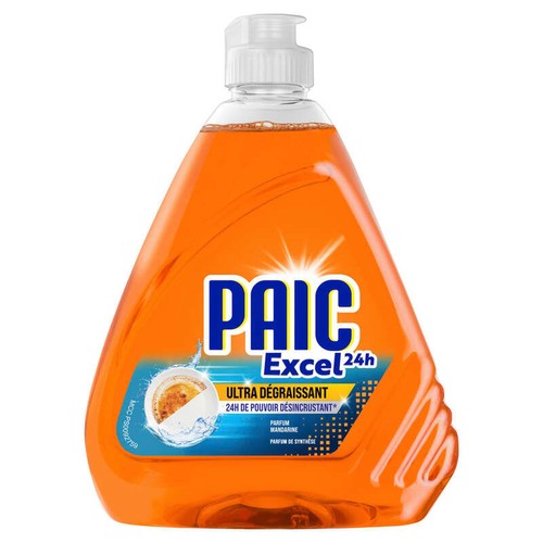 Paic Excel Liquide Vaisselle Défi 24H Orange 500ml