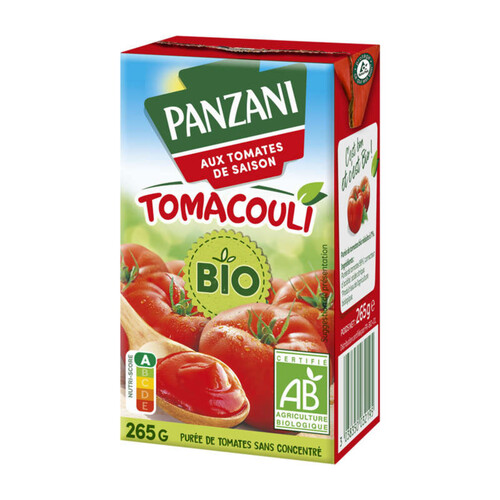 Panzani Purée De Tomates Nature Bio 265G
