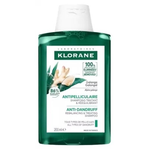 Klorane Antipelliculaire Shampoing Traitant Rééquilibrant au Galanga 200ml