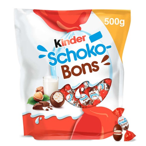 Kinder Schokobons bonbons de chocolat au lait et à la noisette 500g