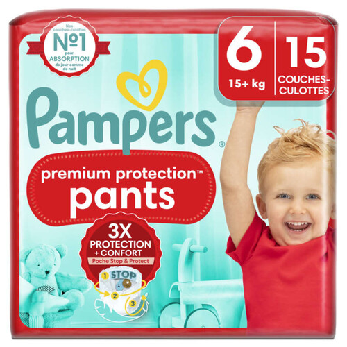 Pampers Couches Culottes Premium Protection T6 x15