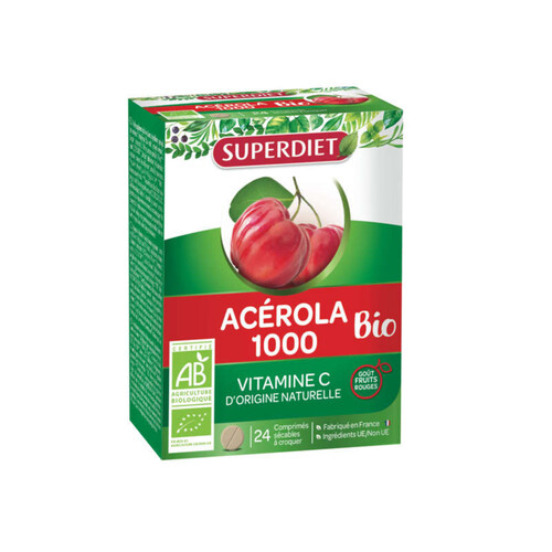 [Par Naturalia] Superdiet Complément Alimentaire Acerola 1000 Vitamine C Bio x24